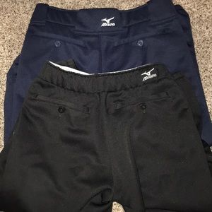 Softball pants. Navy pair and black pair